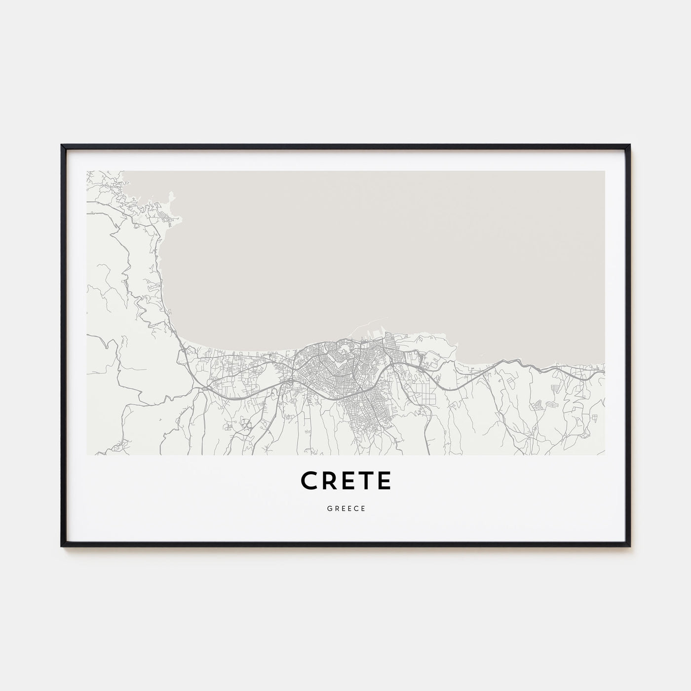 Crete Map Landscape Poster