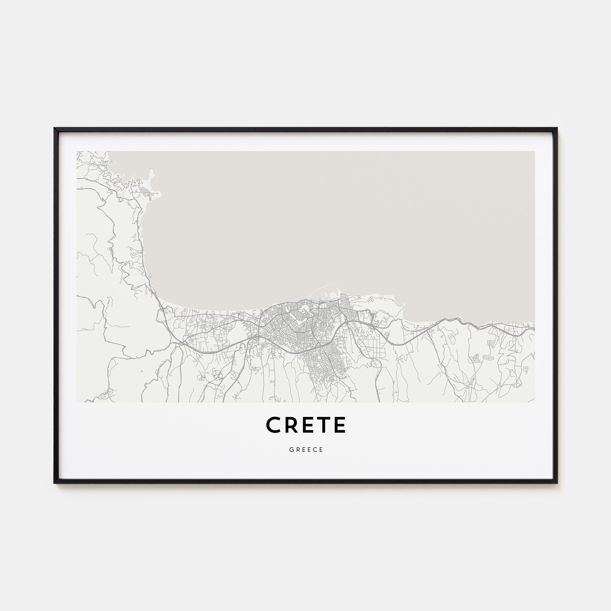 Crete Map Landscape Poster