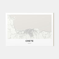 Crete Map Landscape Poster