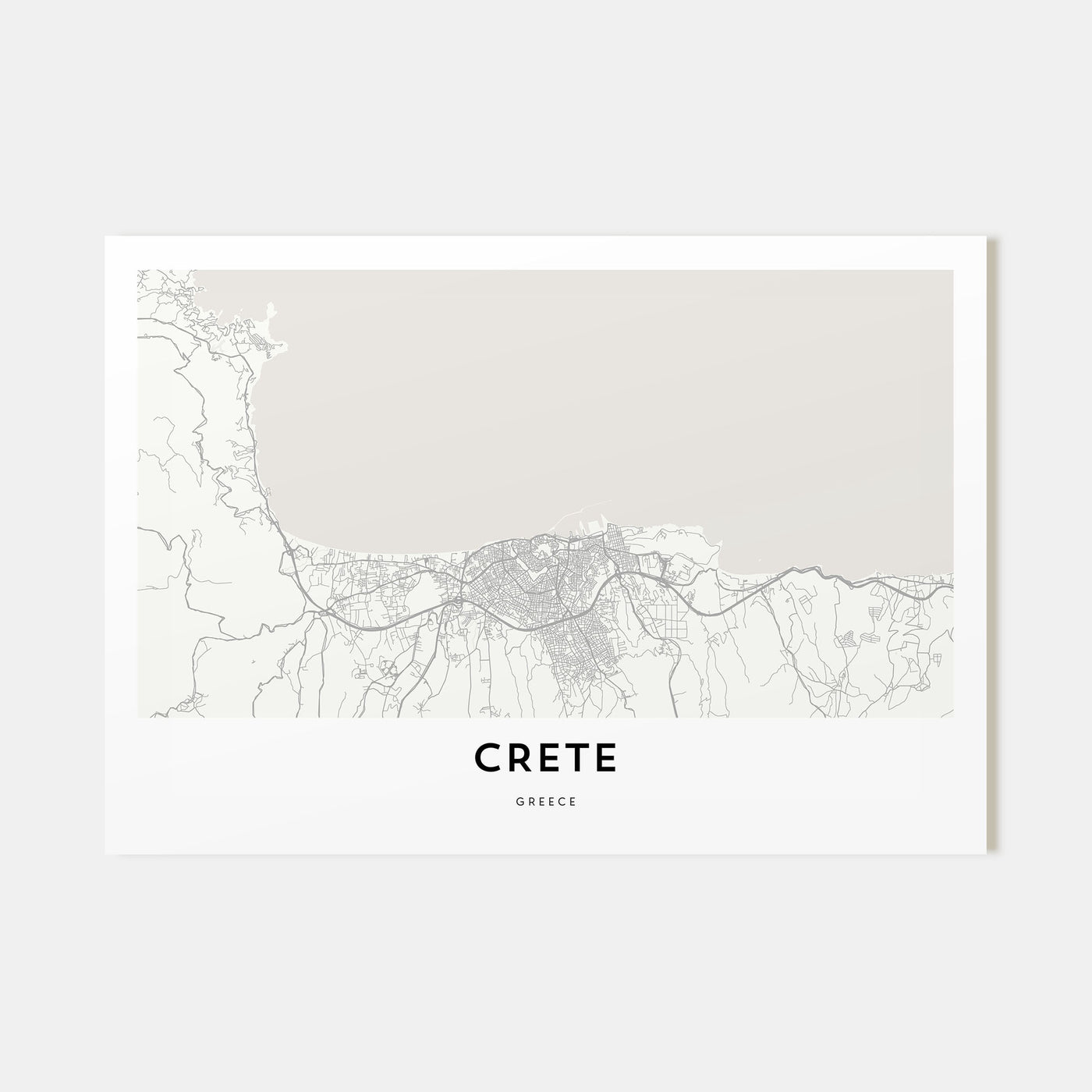 Crete Map Landscape Poster