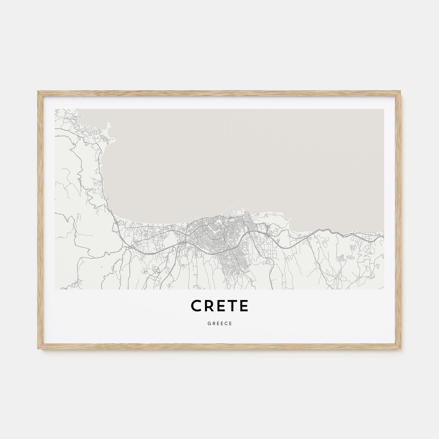 Crete Map Landscape Poster