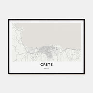 Crete Map Landscape Poster