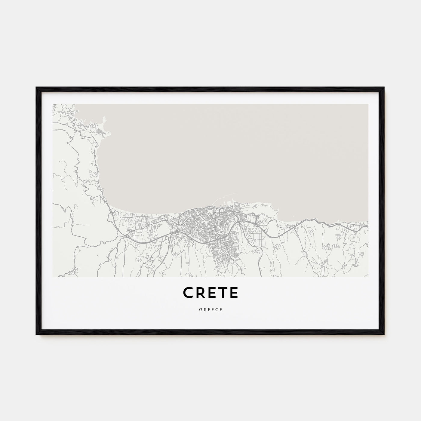 Crete Map Landscape Poster