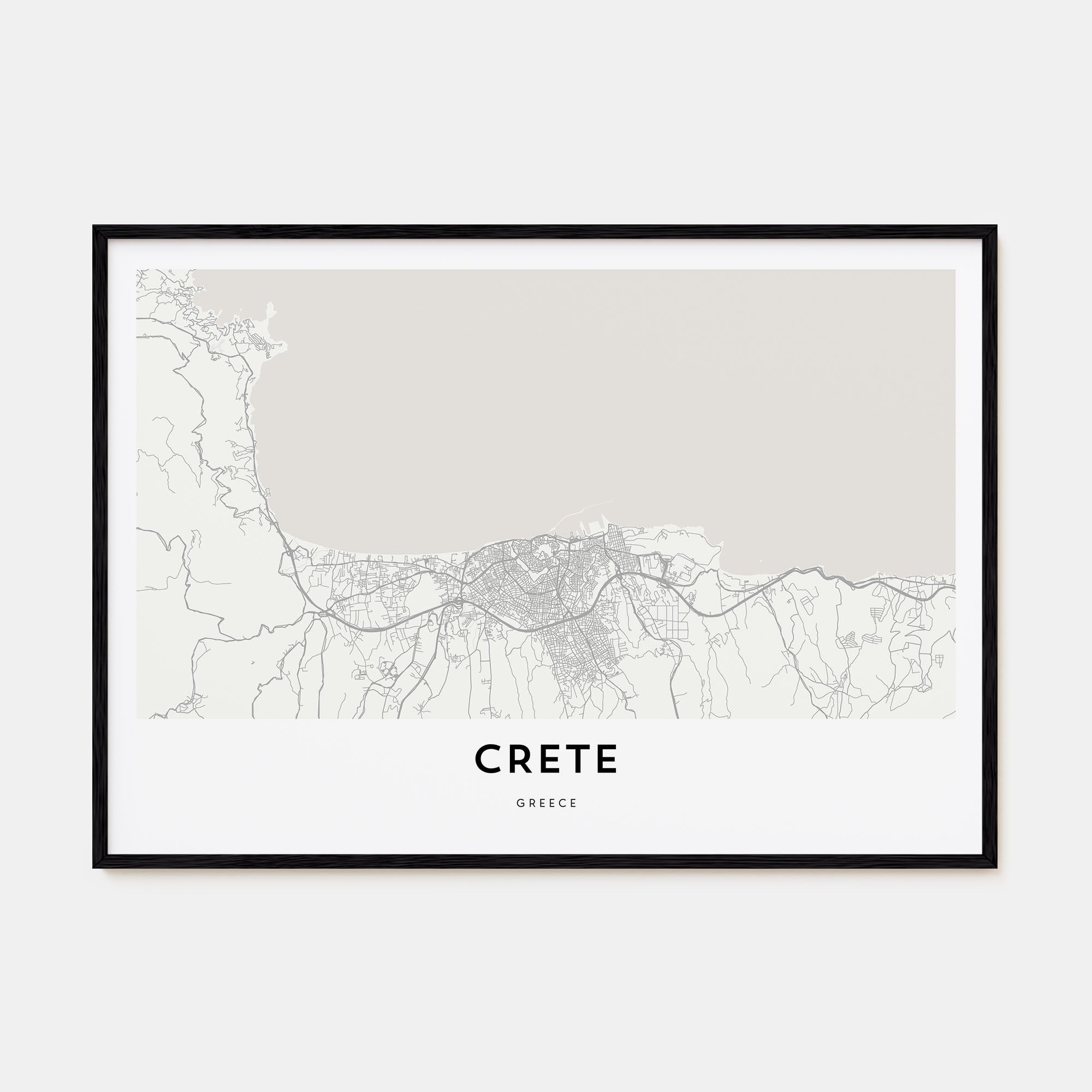 Crete Map Landscape Poster