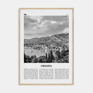 Croatia Travel B&W Poster