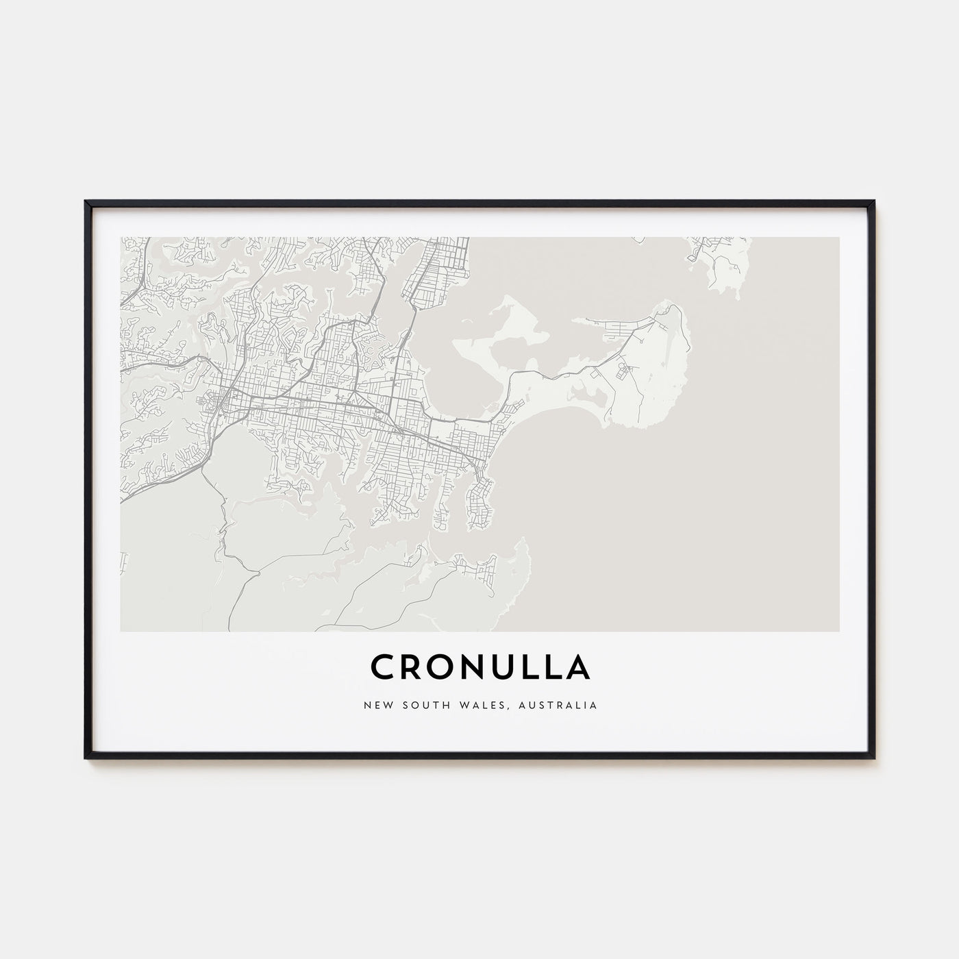 Cronulla Map Landscape Poster