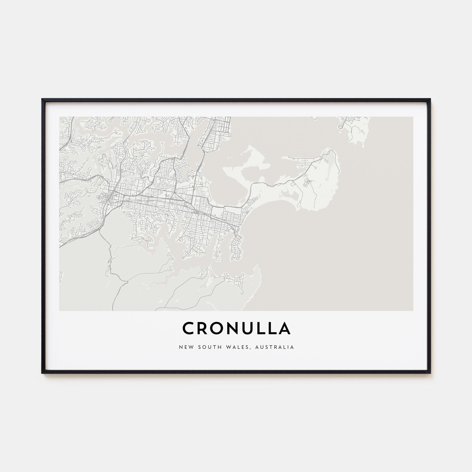 Cronulla Map Landscape Poster