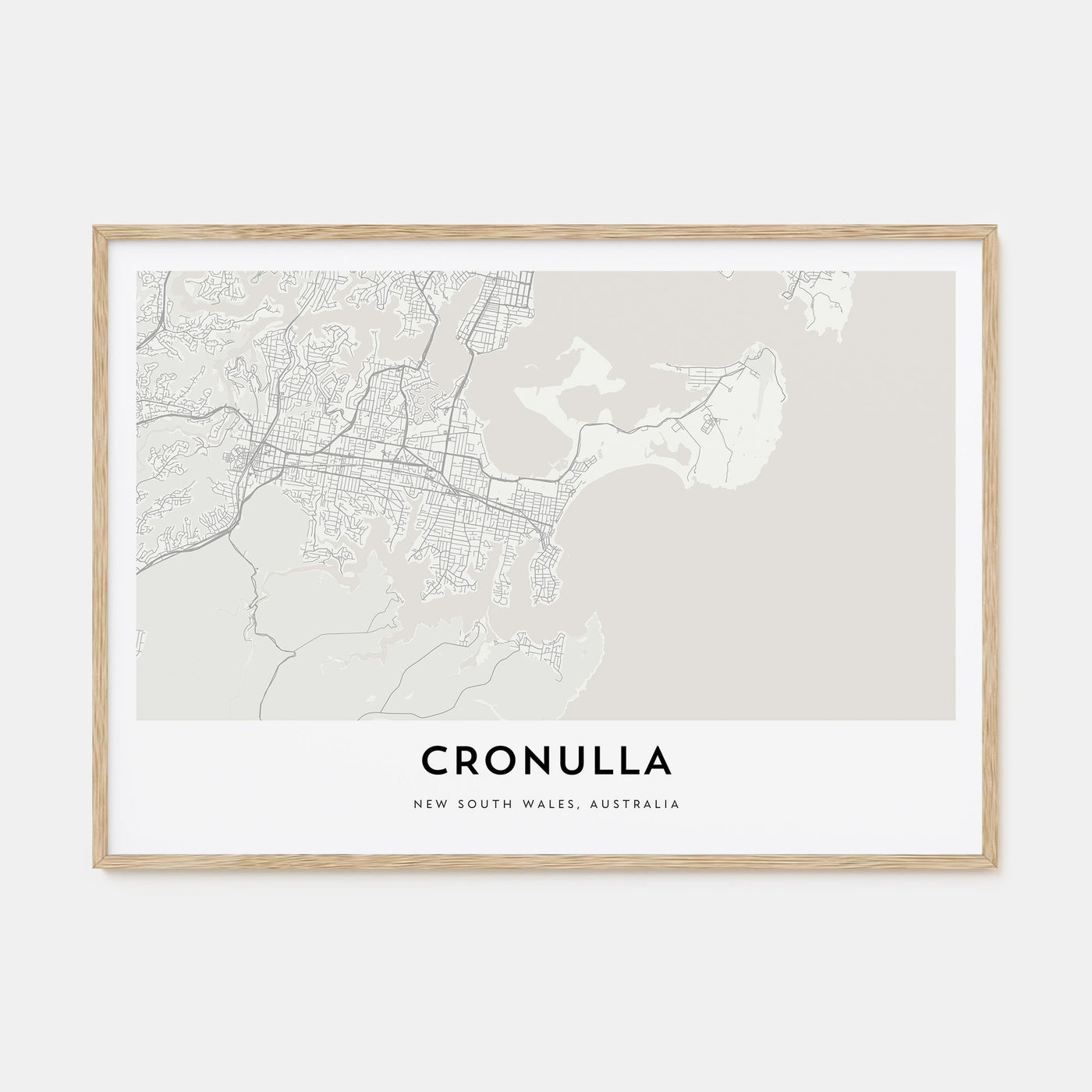 Cronulla Map Landscape Poster