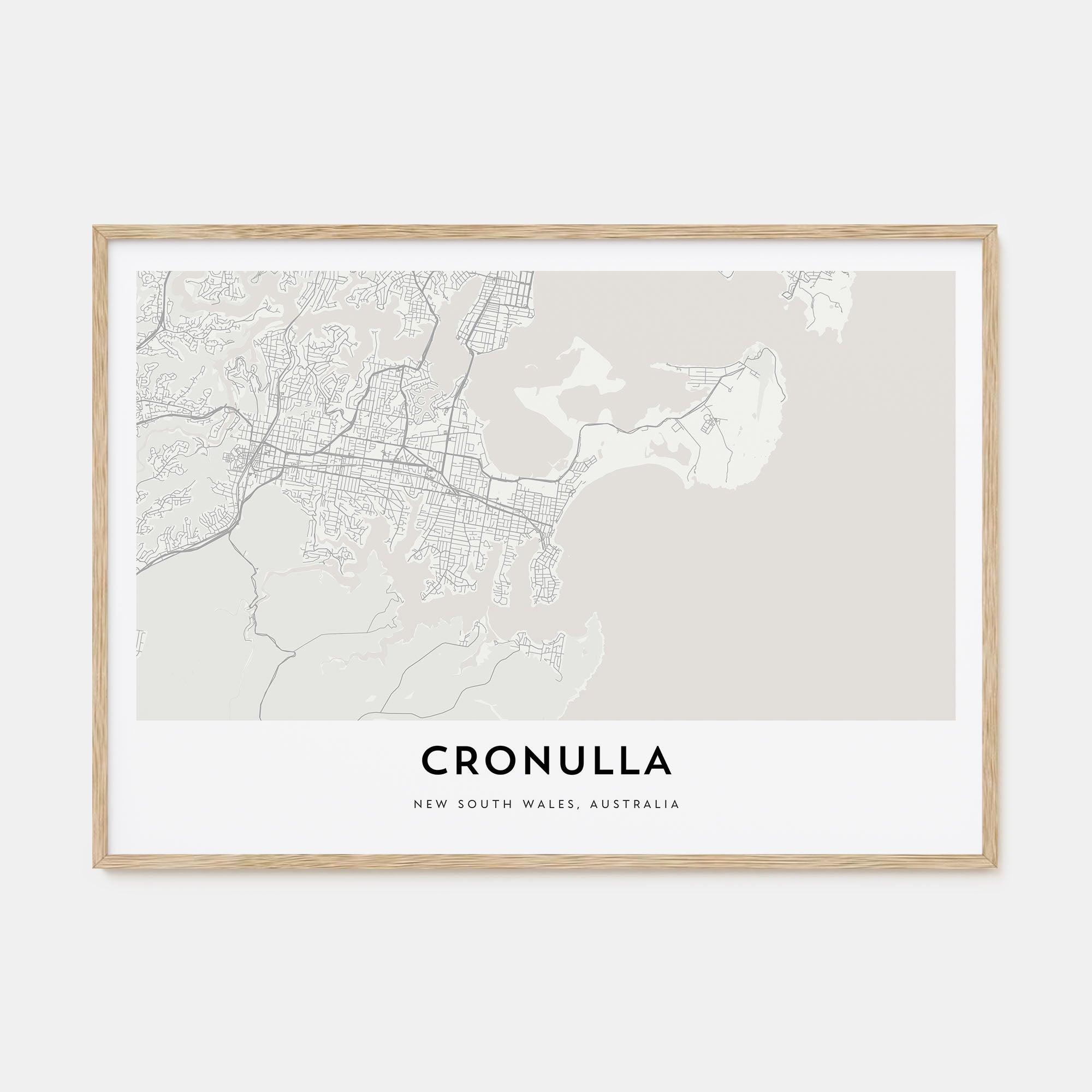 Cronulla Map Landscape Poster