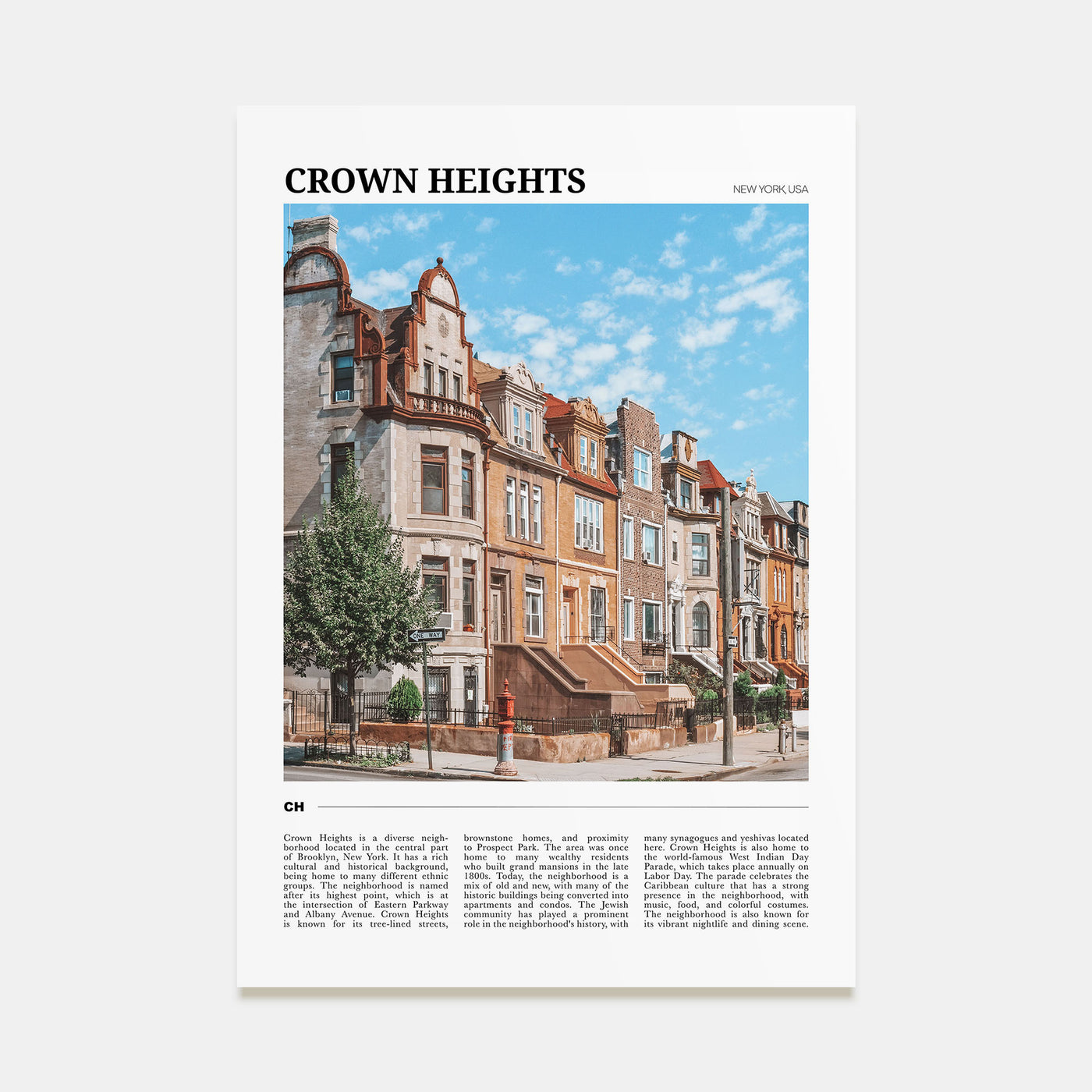 Crown Heights Travel Color Poster