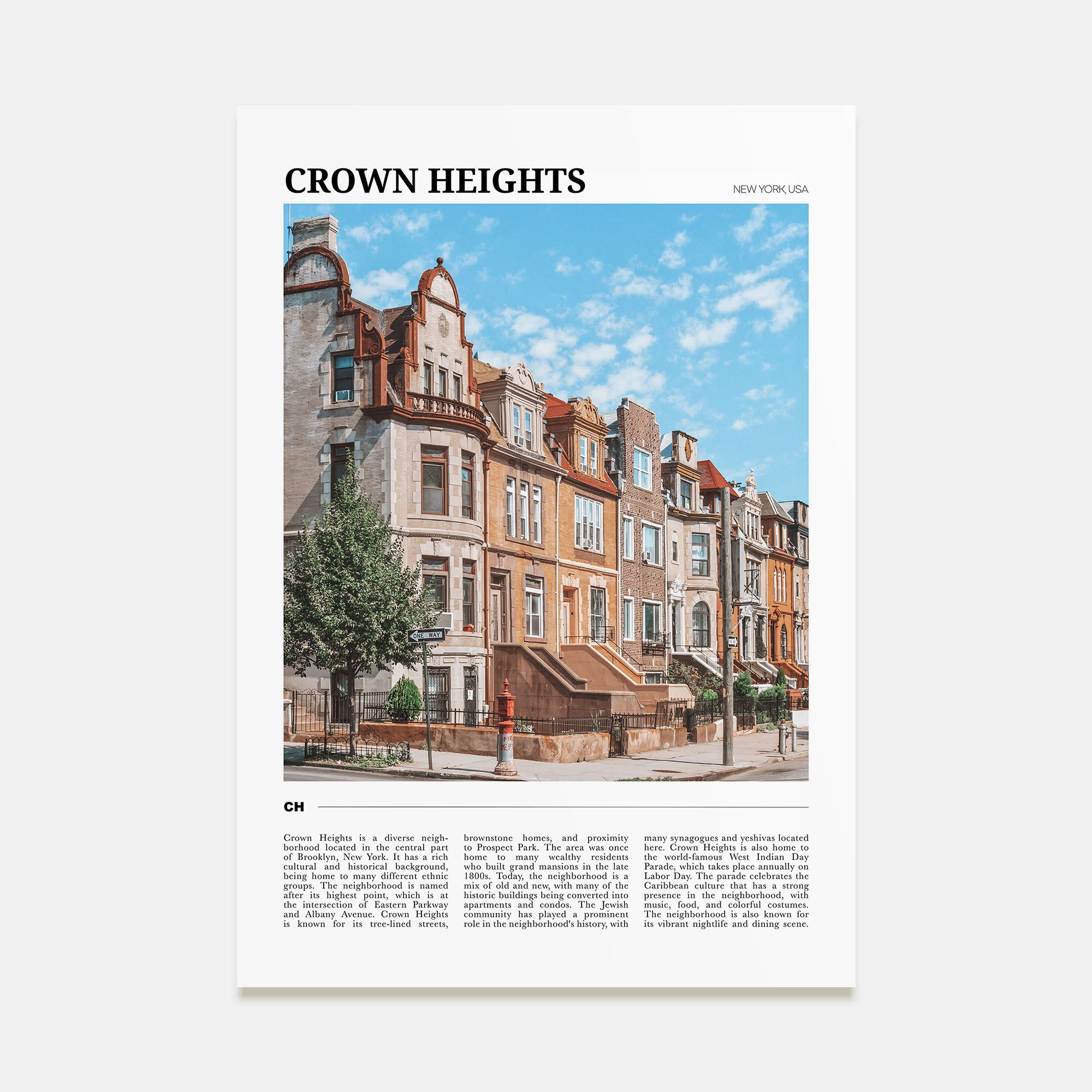 Crown Heights Travel Color Poster