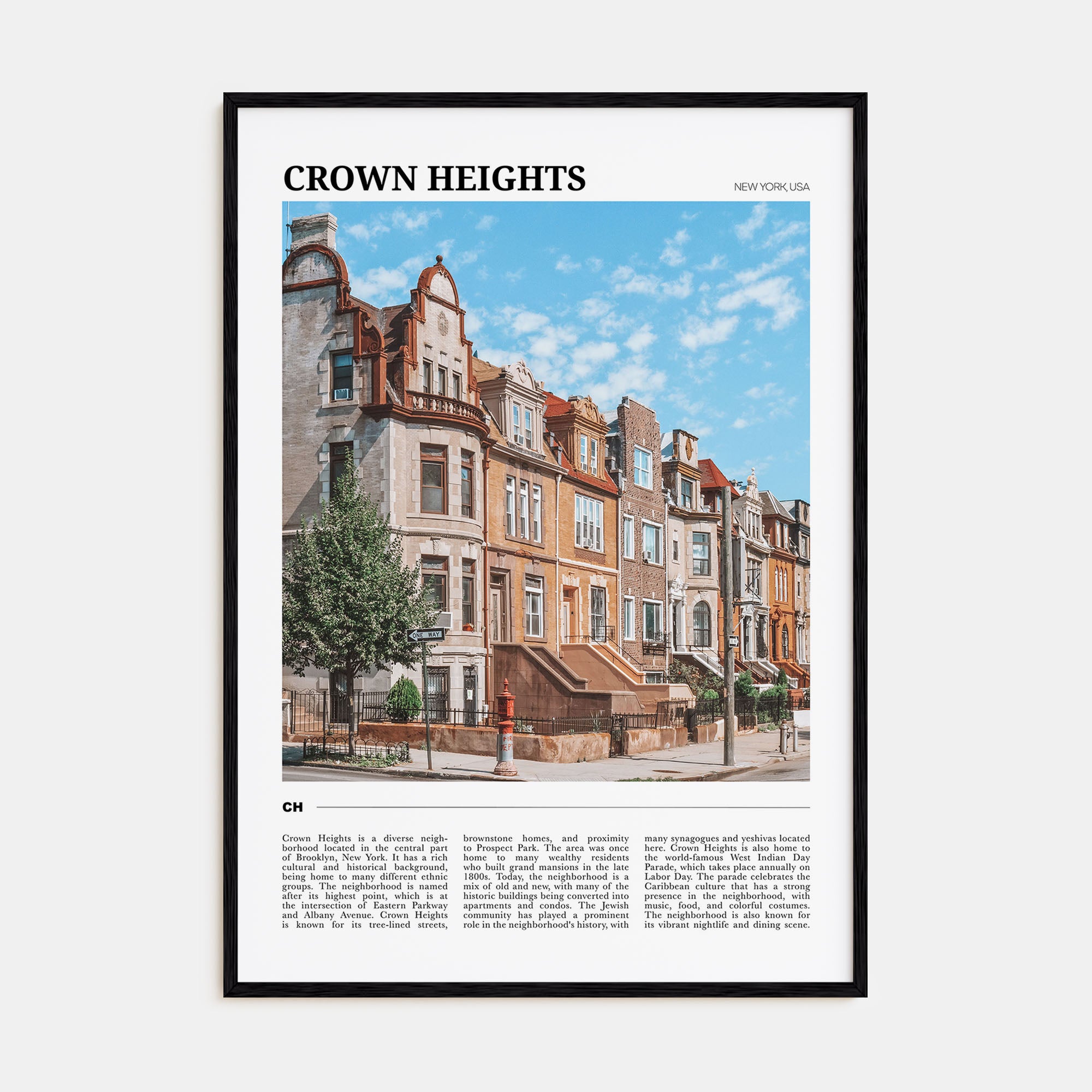 Crown Heights Travel Color Poster