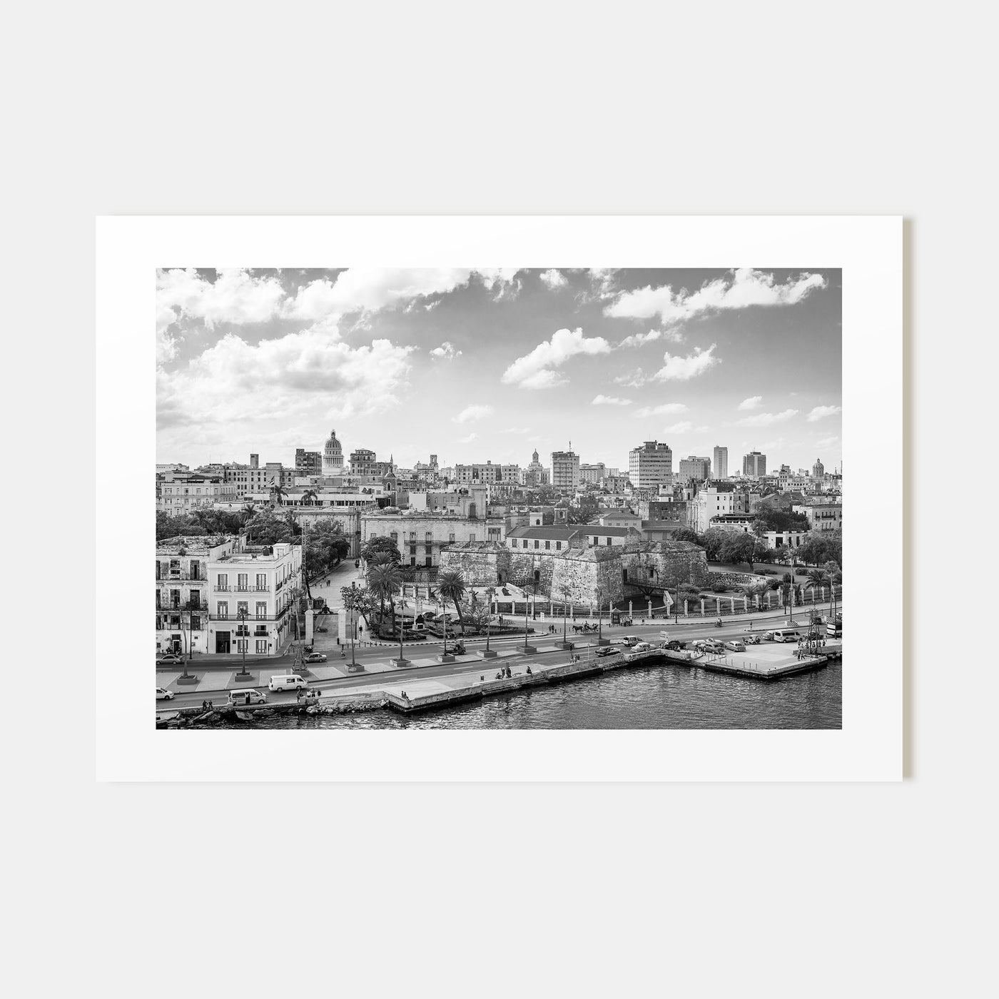 Cuba Landscape B&W Poster