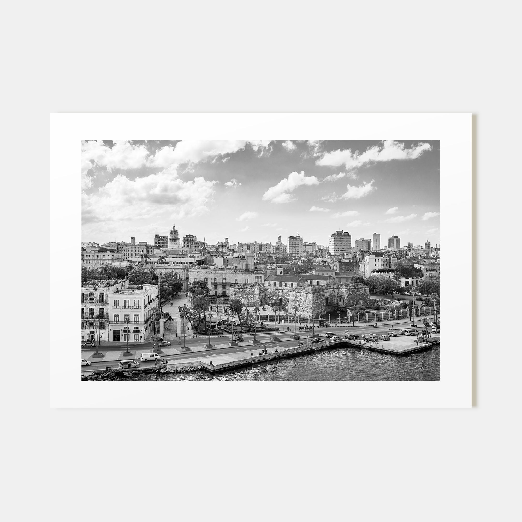 Cuba Landscape B&W Poster