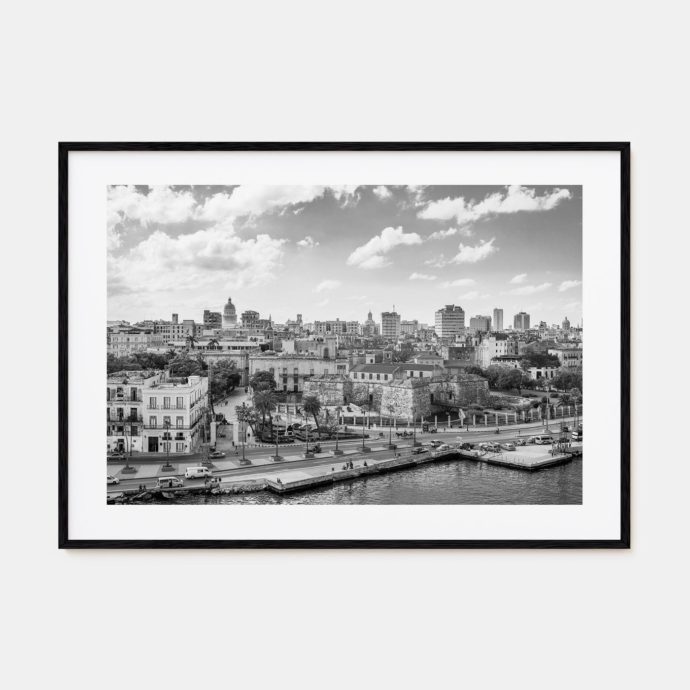 Cuba Landscape B&W Poster
