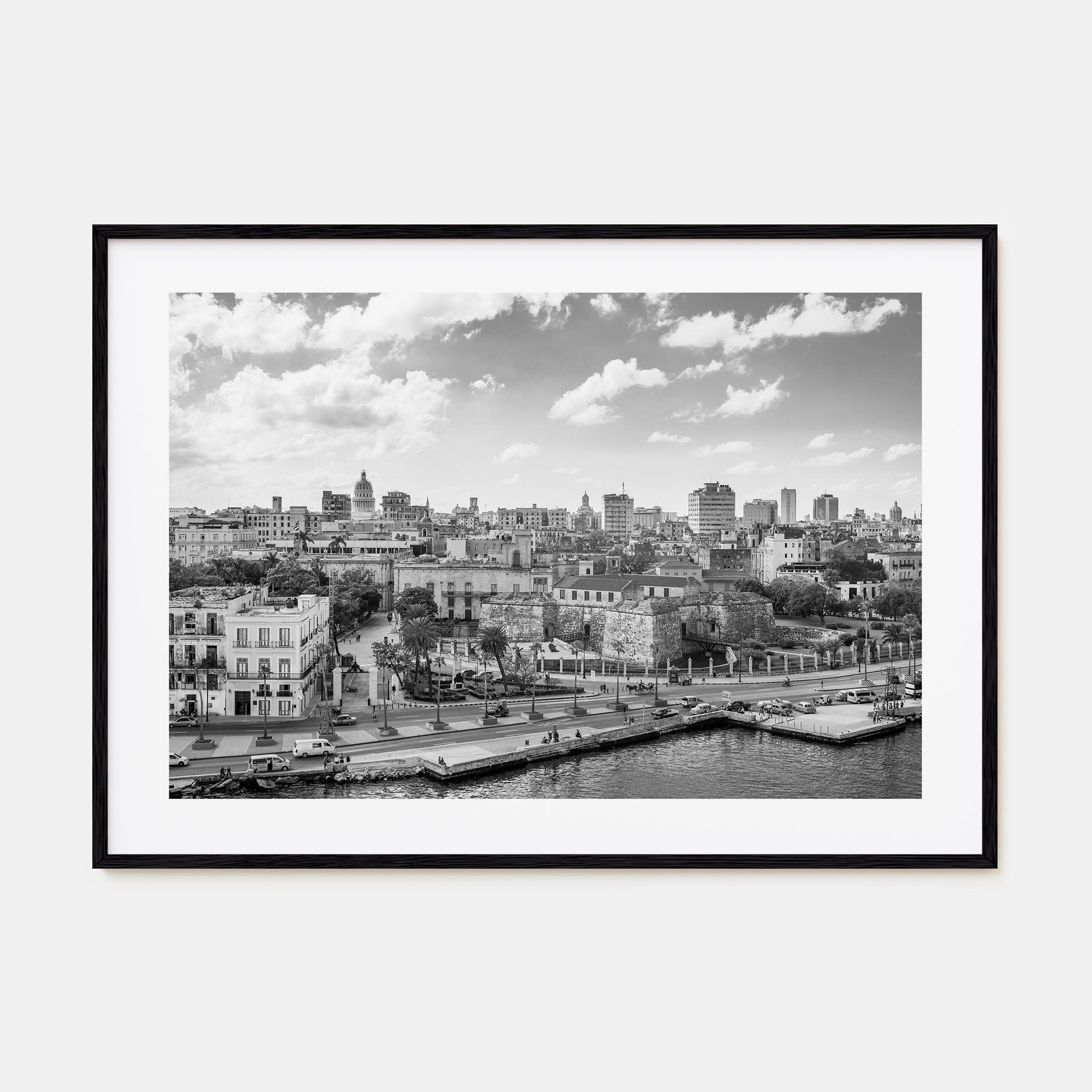 Cuba Landscape B&W Poster