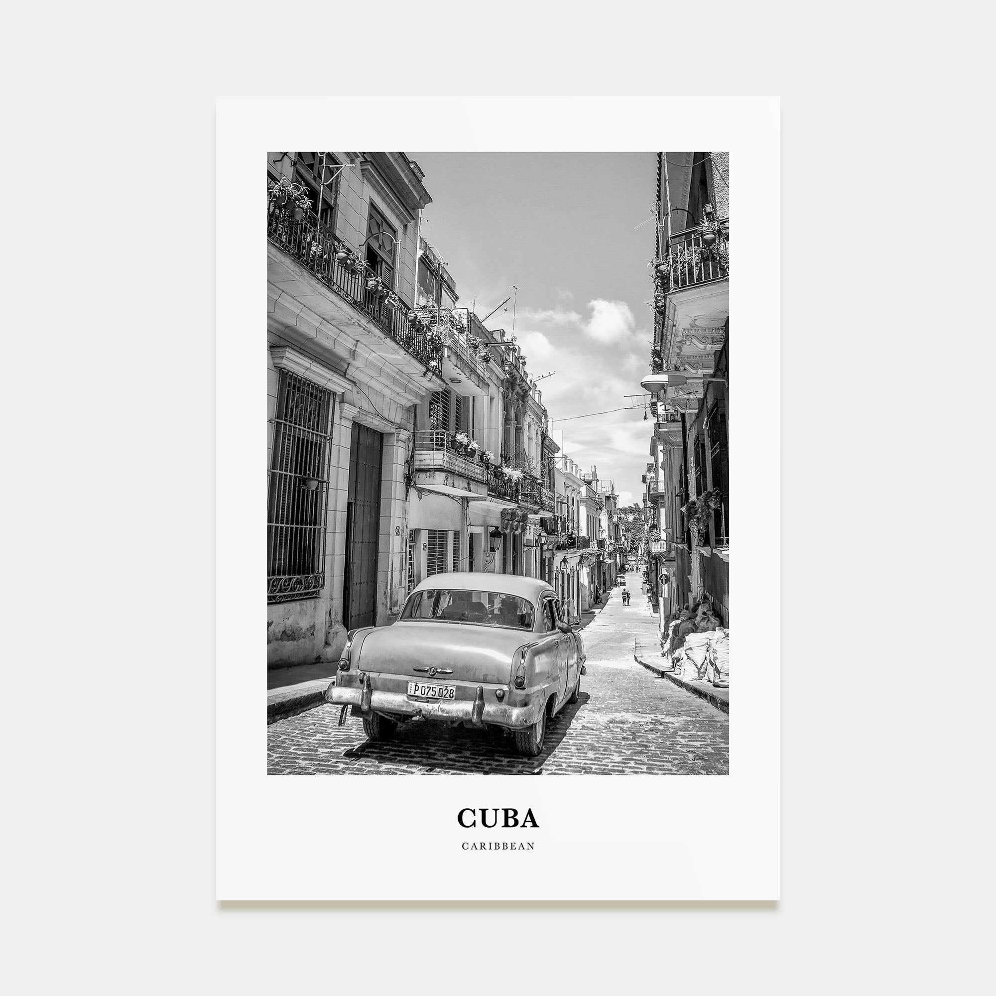 Cuba Portrait B&W No 2 Poster