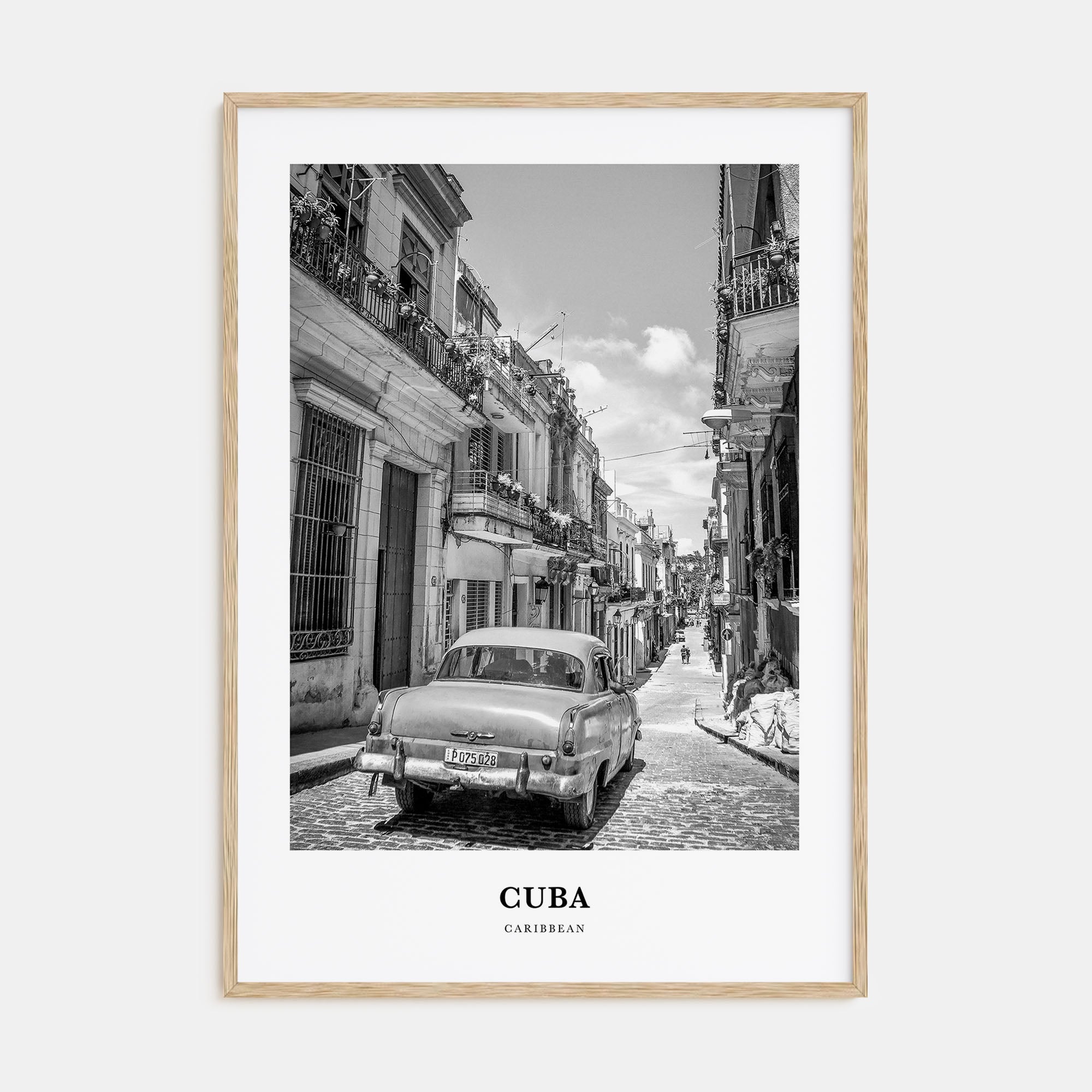 Cuba Portrait B&W No 2 Poster