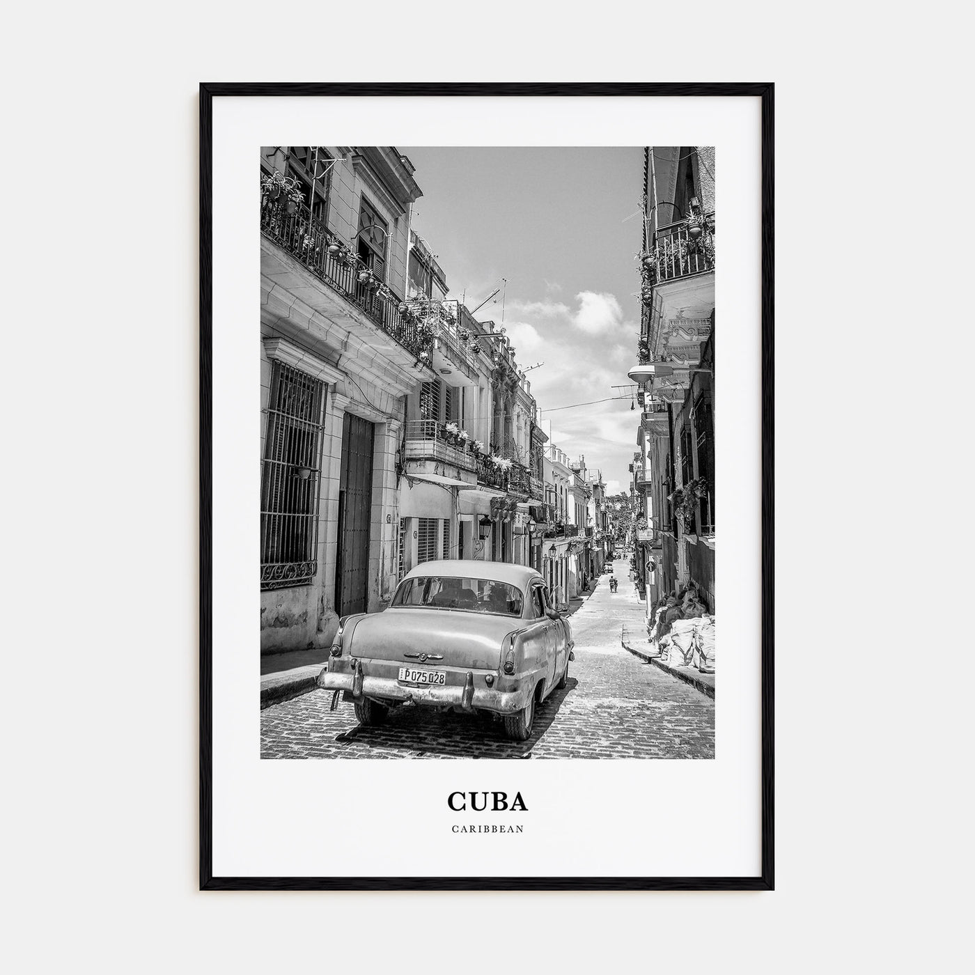 Cuba Portrait B&W No 2 Poster