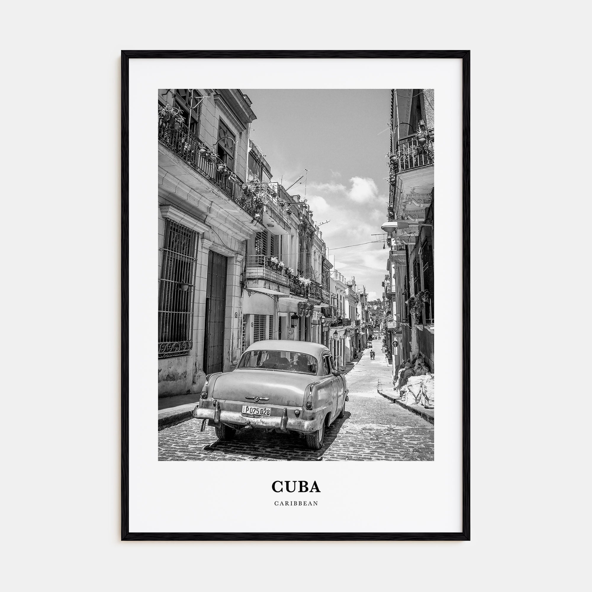 Cuba Portrait B&W No 2 Poster