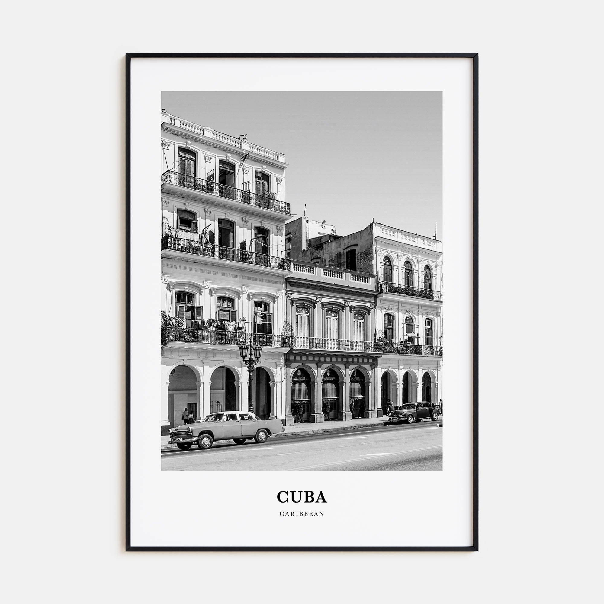 Cuba Portrait B&W No 3 Poster