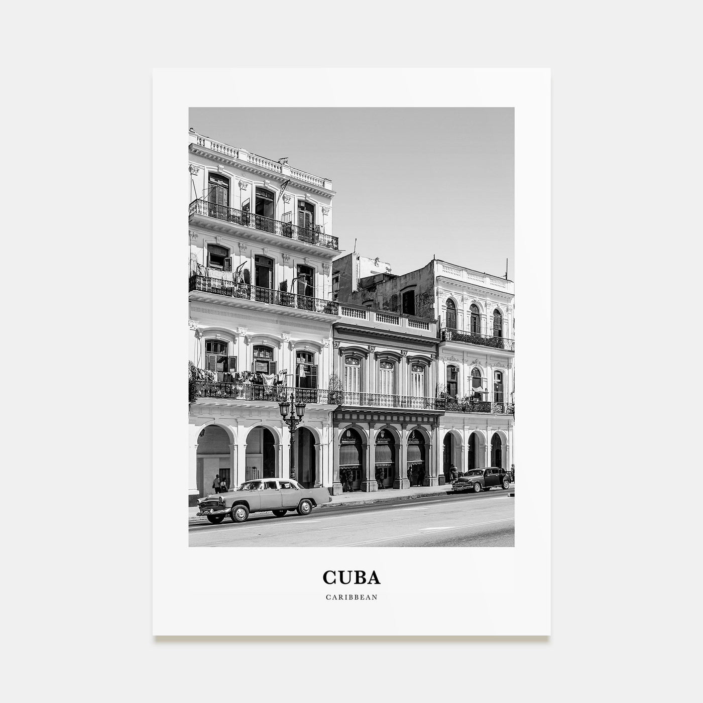 Cuba Portrait B&W No 3 Poster