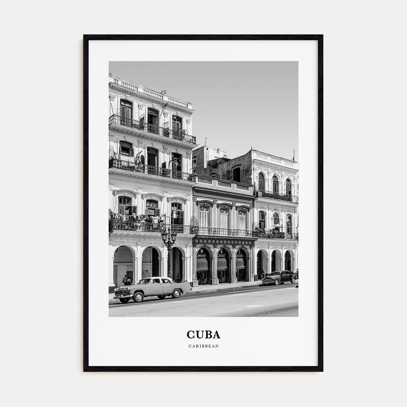 Cuba Portrait B&W No 3 Poster