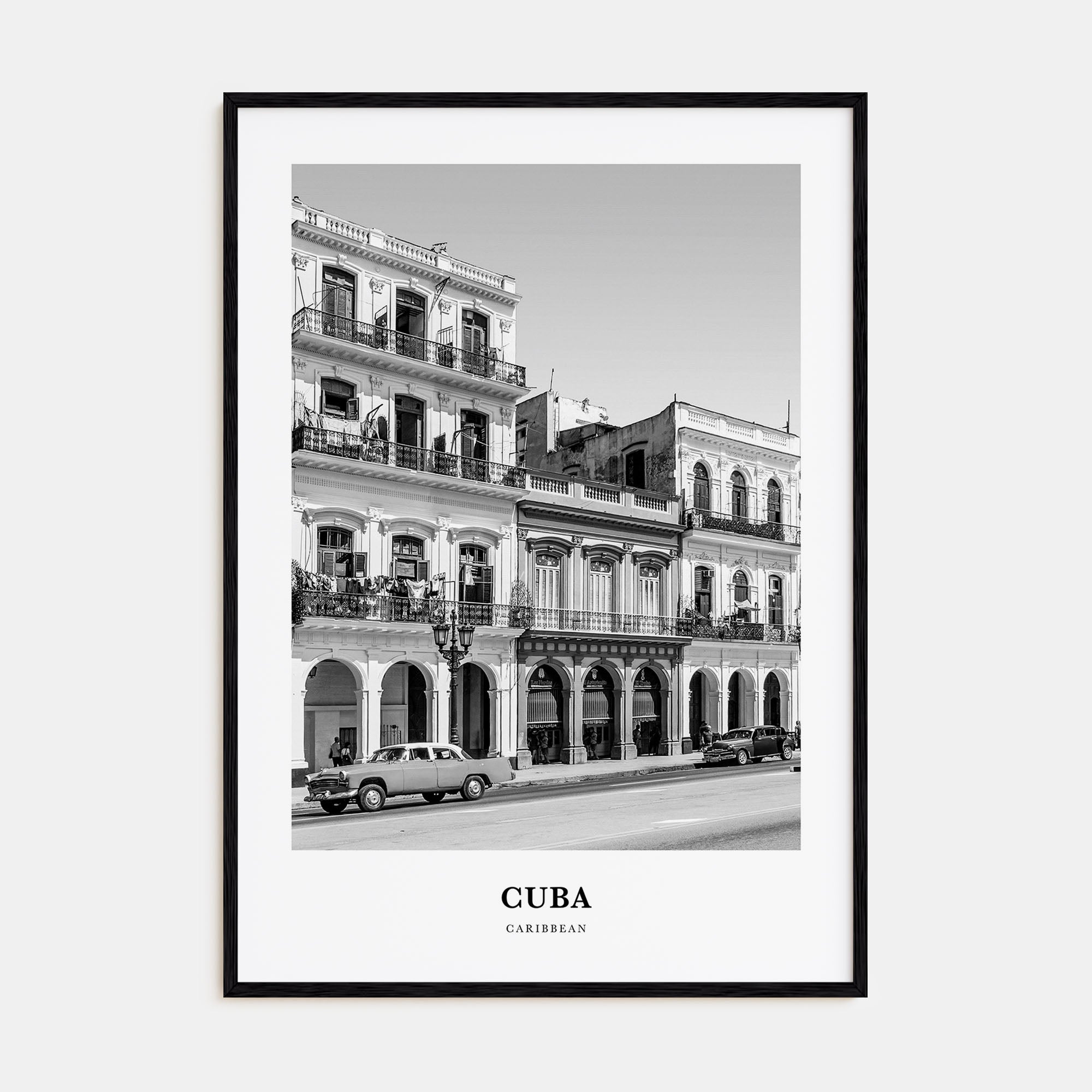 Cuba Portrait B&W No 3 Poster