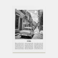 Cuba Travel B&W No 1 Poster