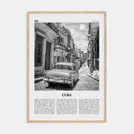 Cuba Travel B&W No 1 Poster