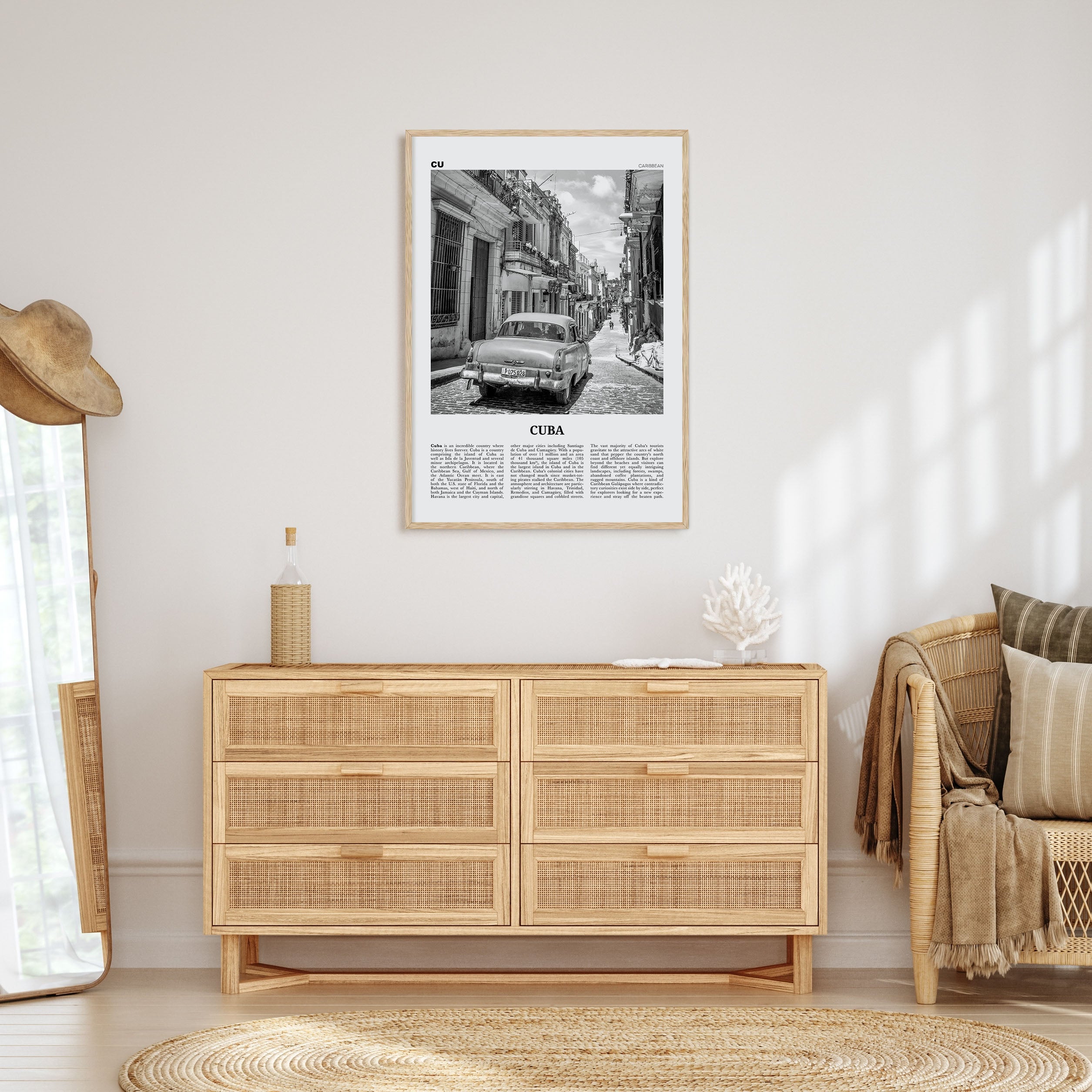 Cuba Travel B&W No 1 Poster