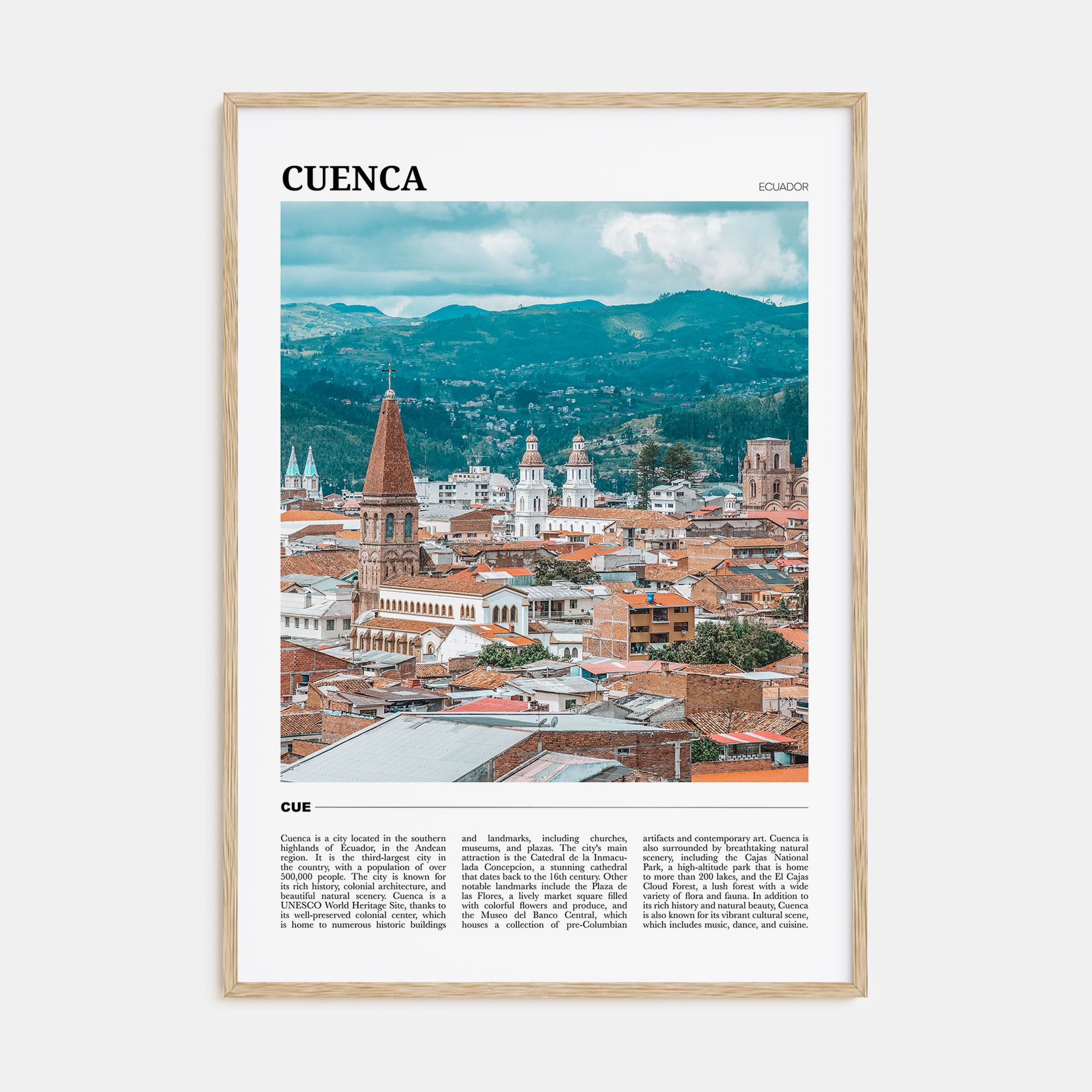 Cuenca, Ecuador Travel Color Poster
