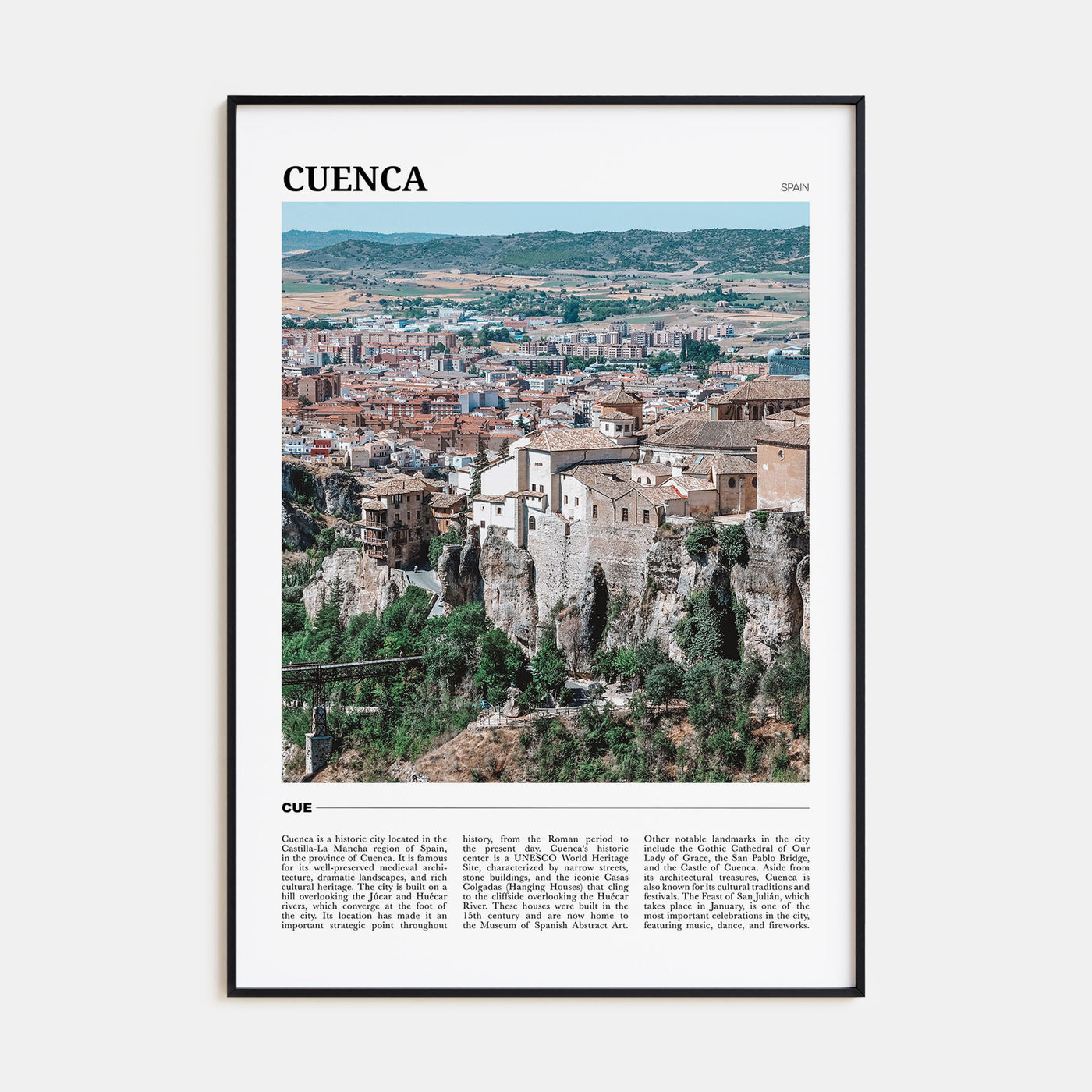 Cuenca, Spain Travel Color Poster