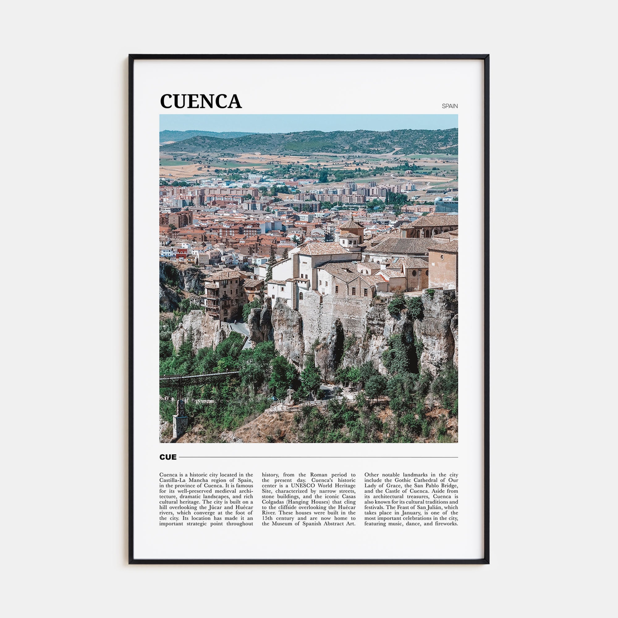 Cuenca, Spain Travel Color Poster