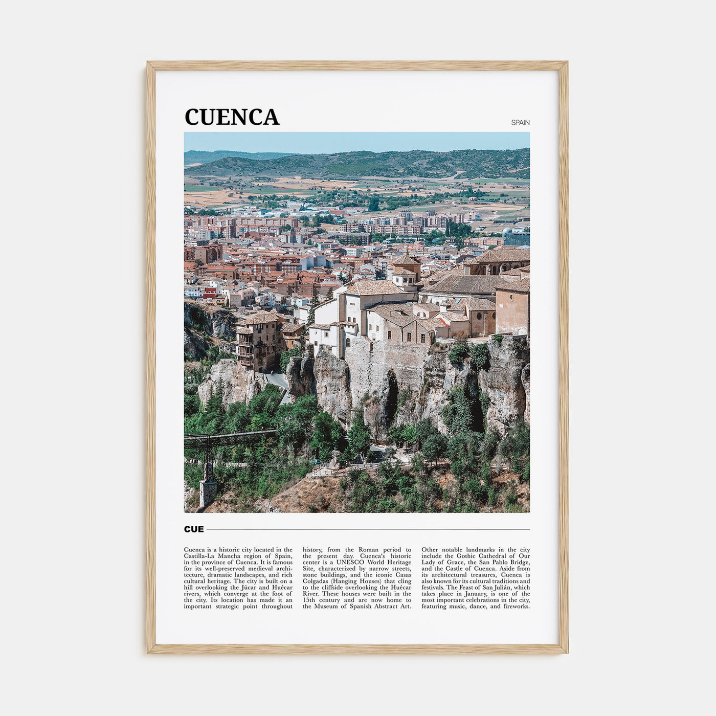 Cuenca, Spain Travel Color Poster