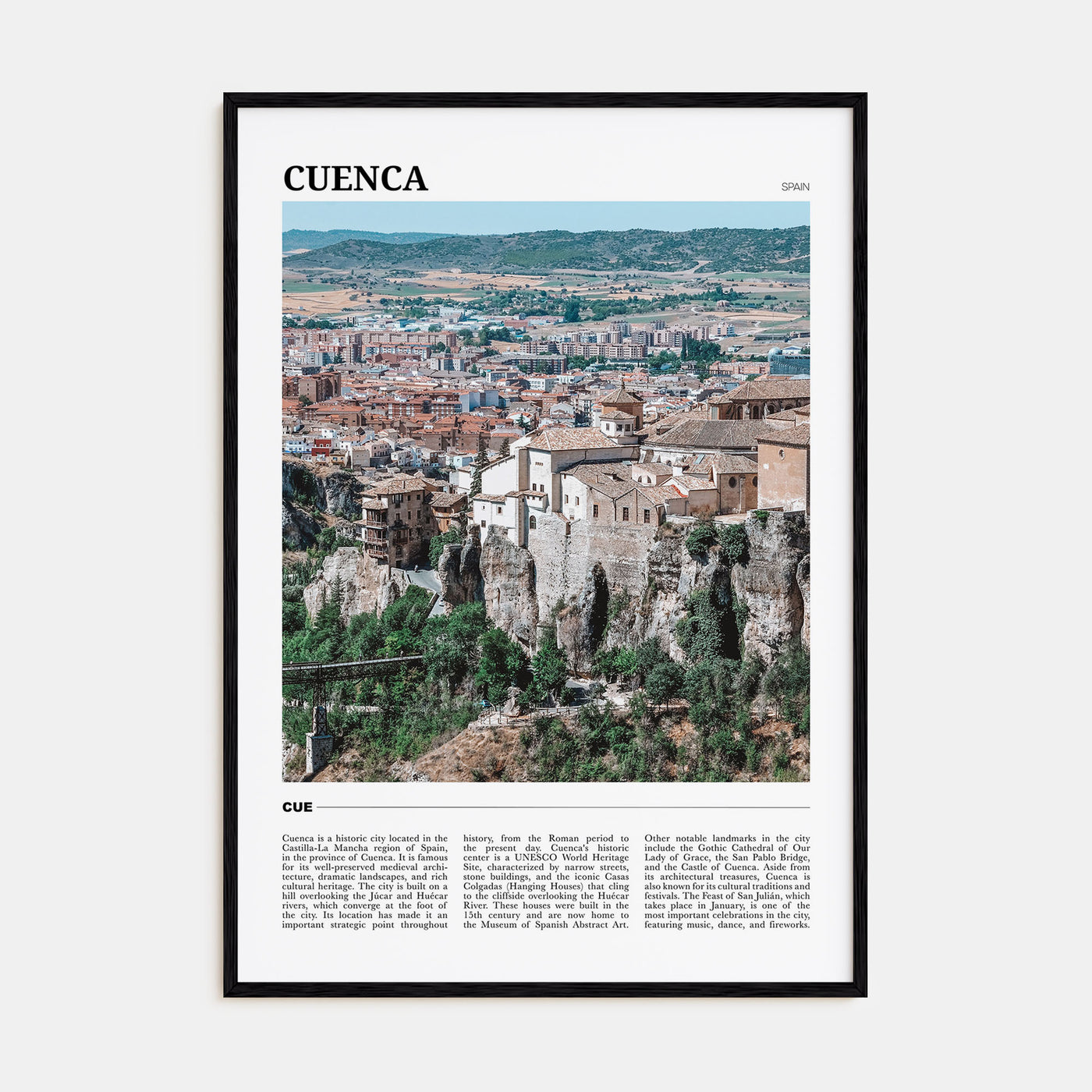 Cuenca, Spain Travel Color Poster