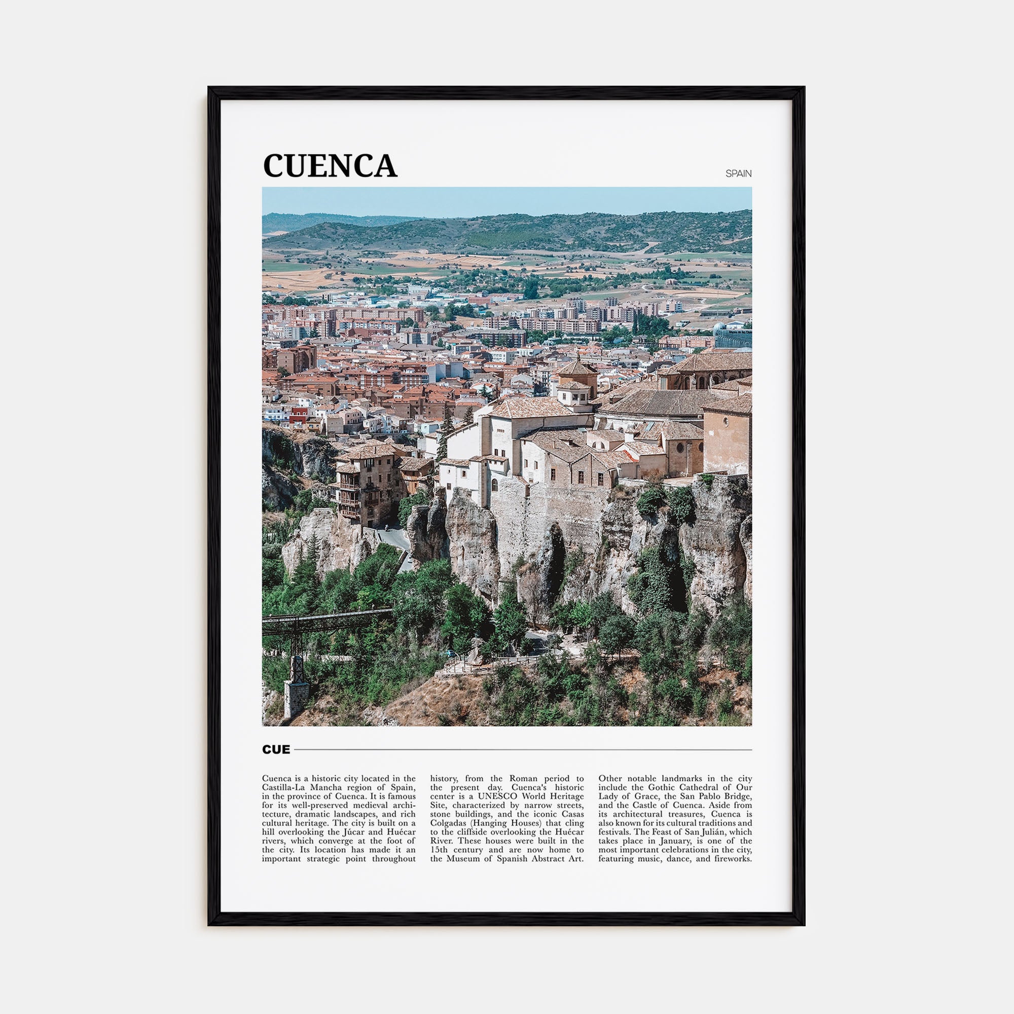 Cuenca, Spain Travel Color Poster