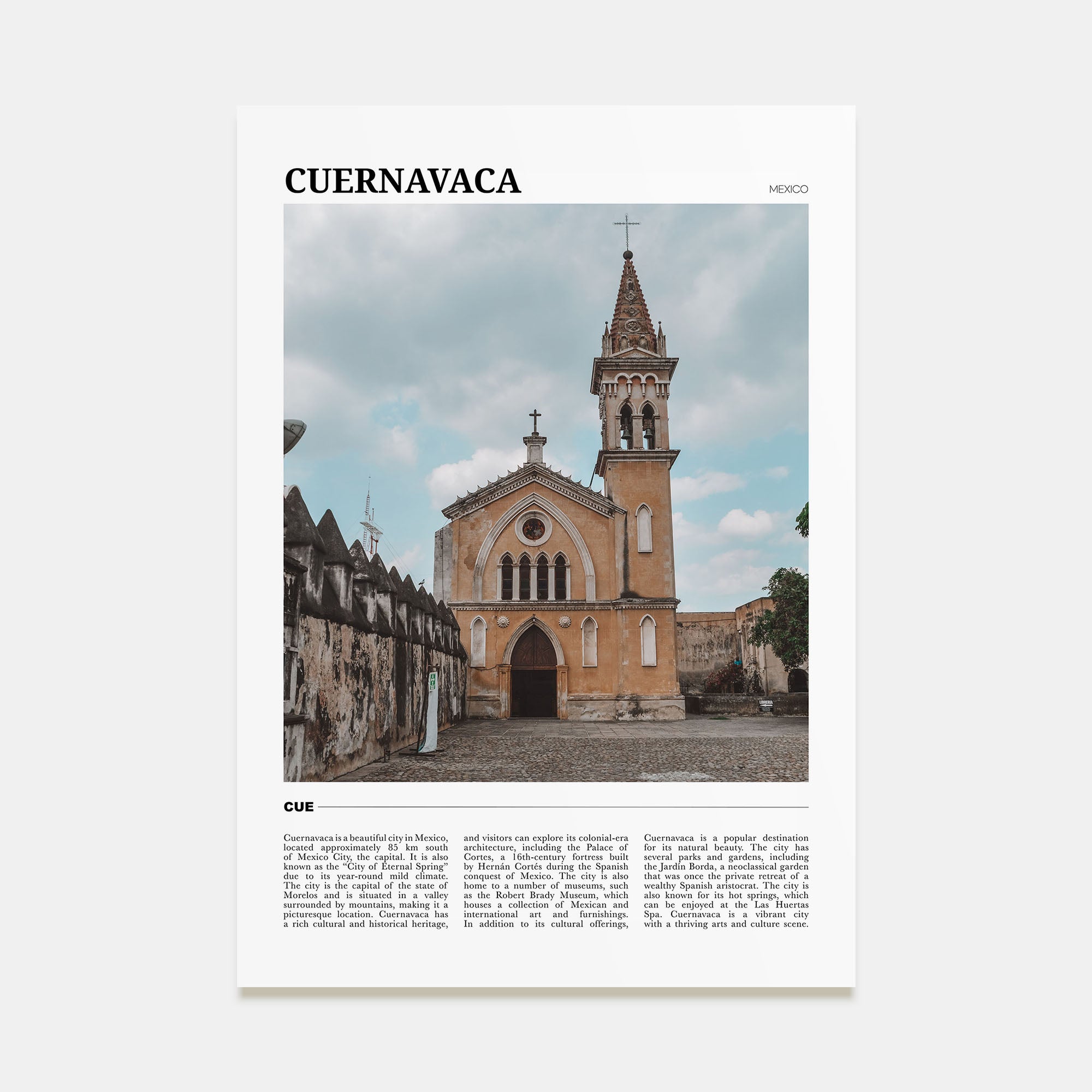 Cuernavaca Travel Color Poster