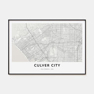 Culver City Map Landscape Poster