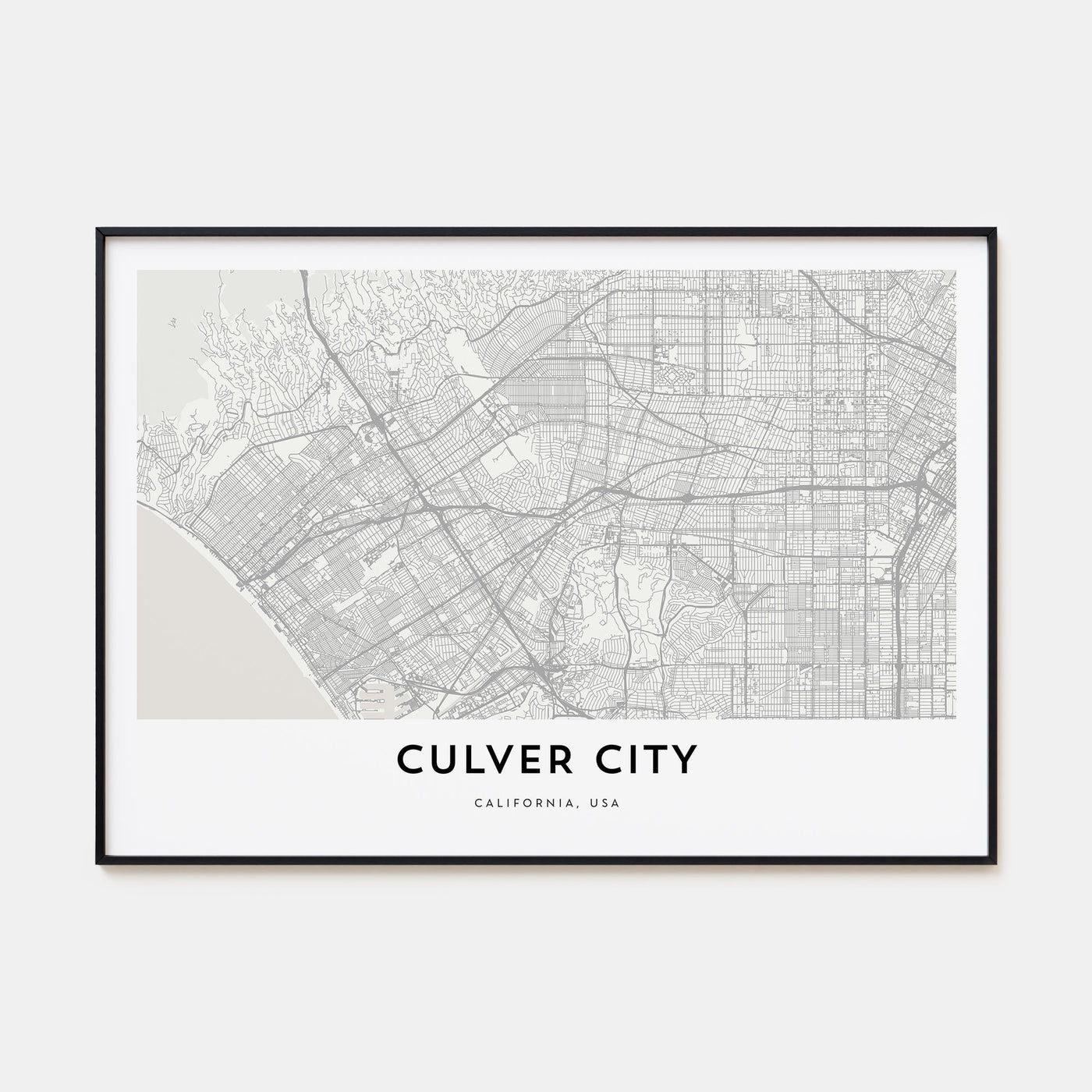 Culver City Map Landscape Poster