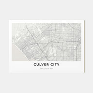 Culver City Map Landscape Poster