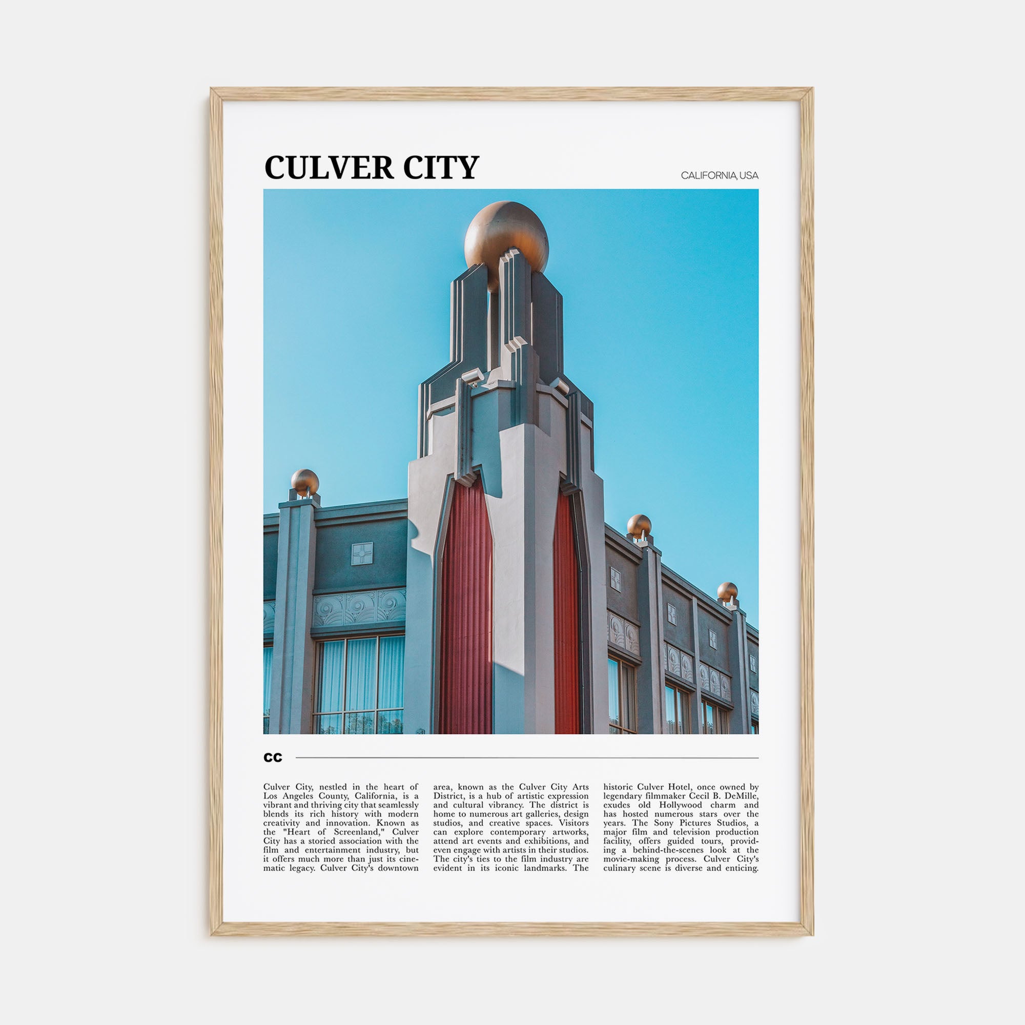 Culver City Travel Color Poster
