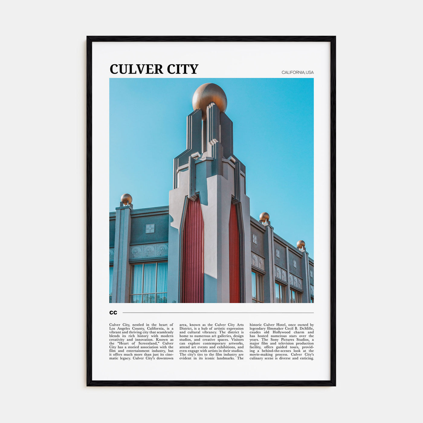 Culver City Travel Color Poster