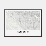 Cupertino Map Landscape Poster