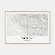 Cupertino Map Landscape Poster