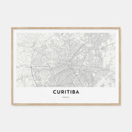Curitiba Map Landscape Poster