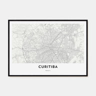 Curitiba Map Landscape Poster