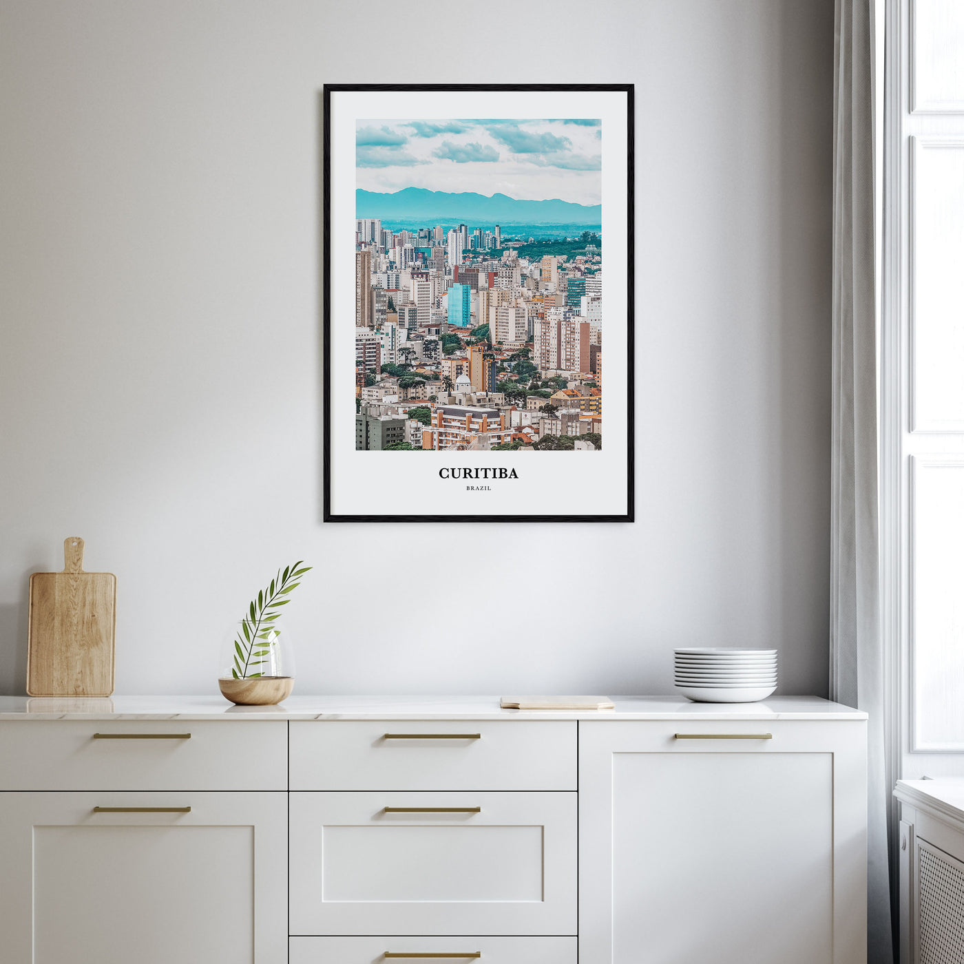 Curitiba Portrait Color Poster