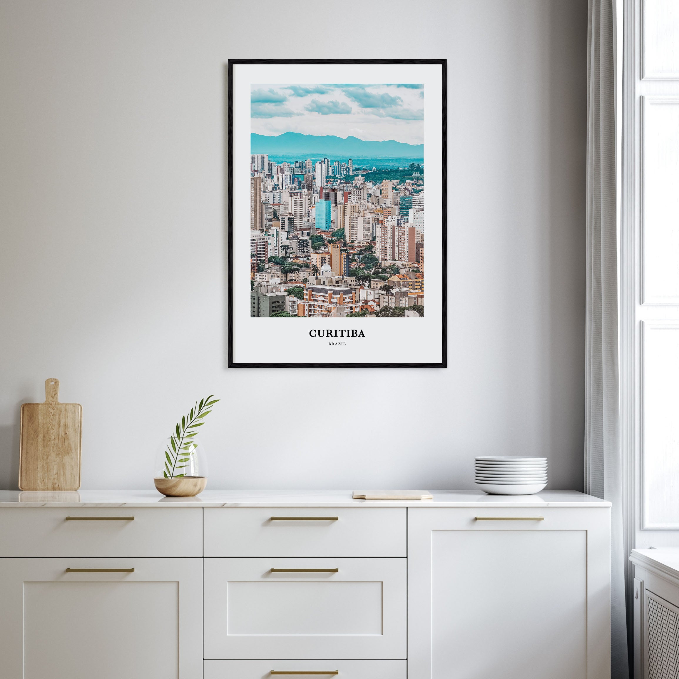 Curitiba Portrait Color Poster