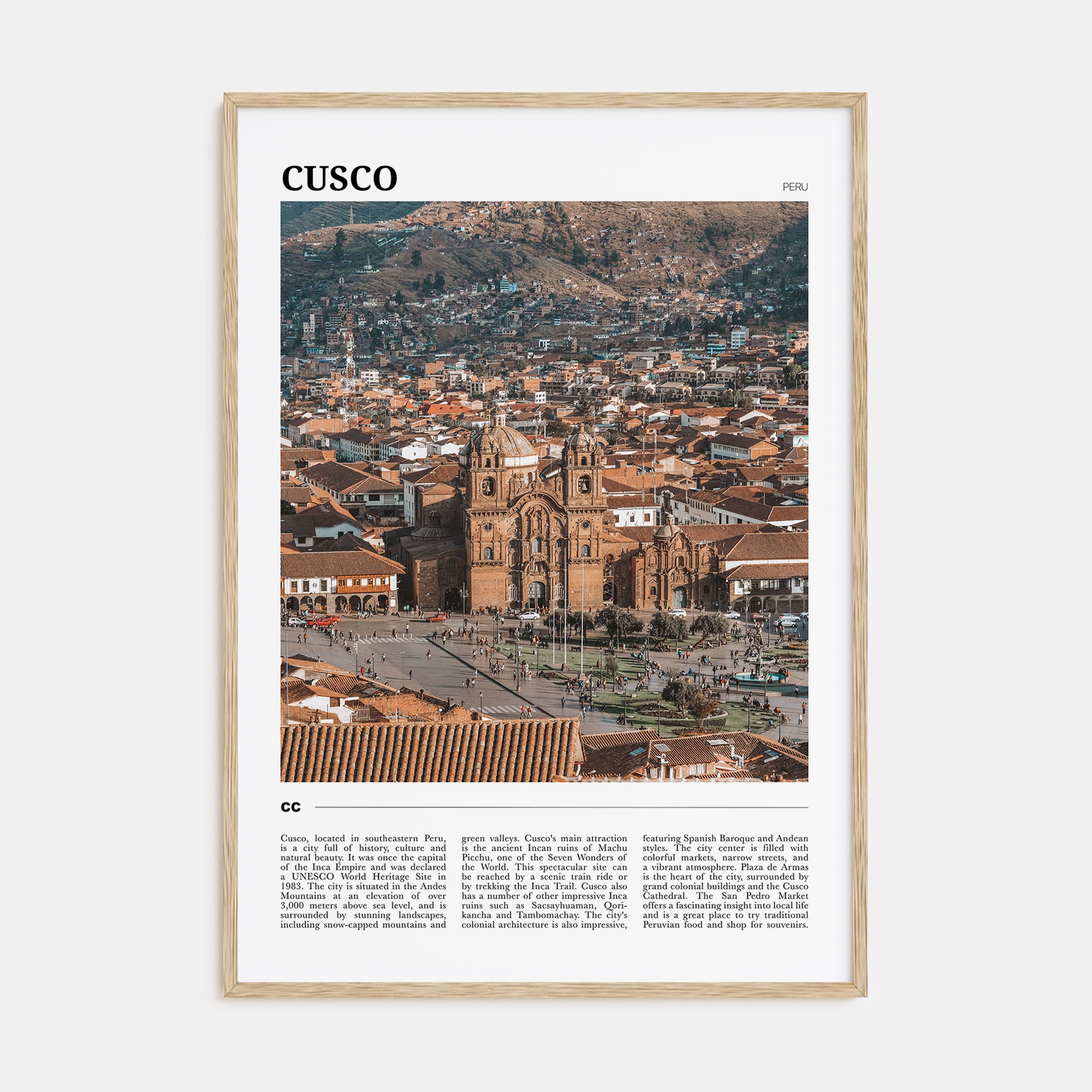 Cusco Travel Color Poster
